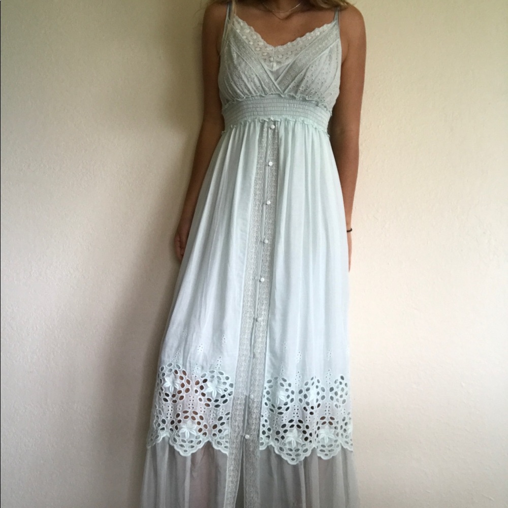 Baby blue maxi dress